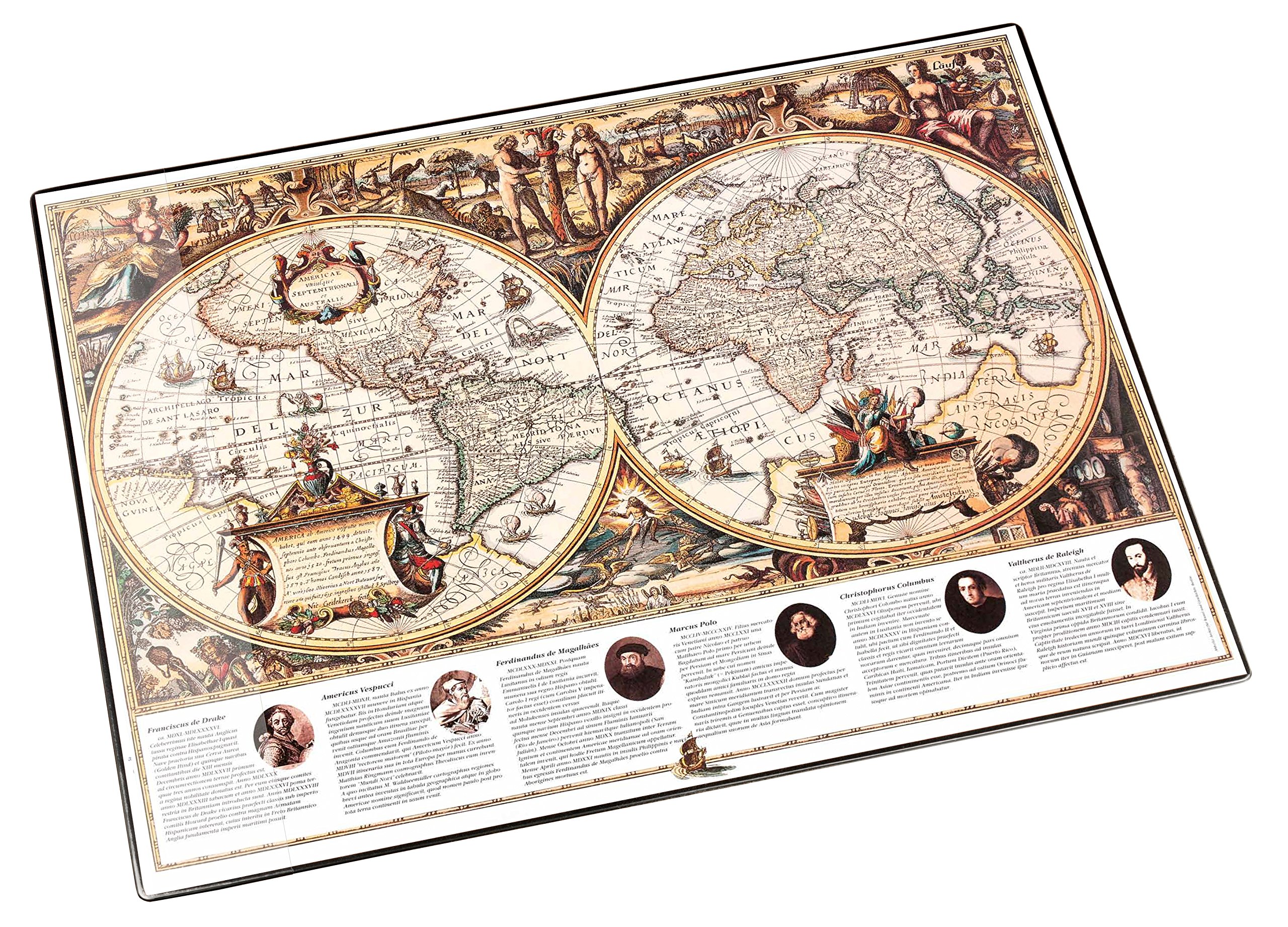 Runner 45349 Map Desk Mats World Antique, 40 x 53 cm
