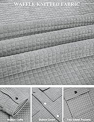 COOFANDY Mens Waffle Shirt Jackets Casual Stylish