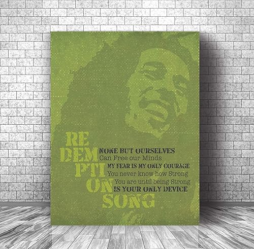 Bob Marley Redemption Song Song Lyric Quote Print Antiquitaten Kunst Com Kunst