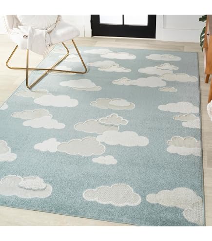 SAFAVIEH Carousel Kids Teppich, 70x180 Cm, Marineblau/Elfenbein – Fusselfrei & Fleckenabweisend Für Kinderzimmer