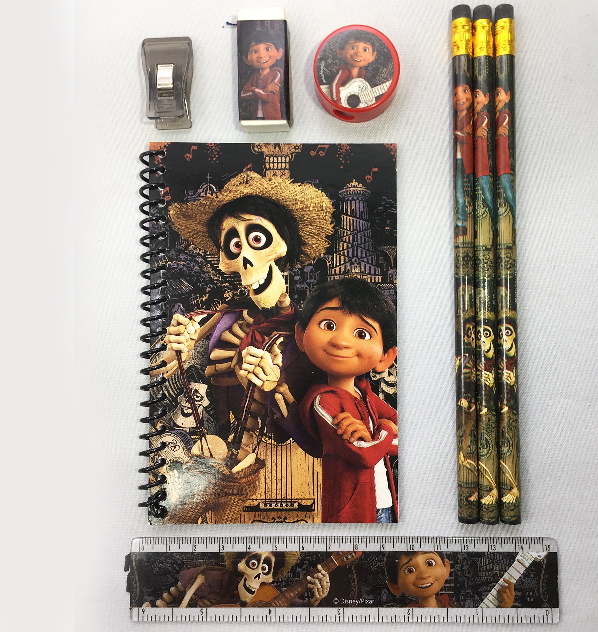 Disney Coco Miguel Ernesto Stationary Pencil Eraser Ruler School Supply BLACK