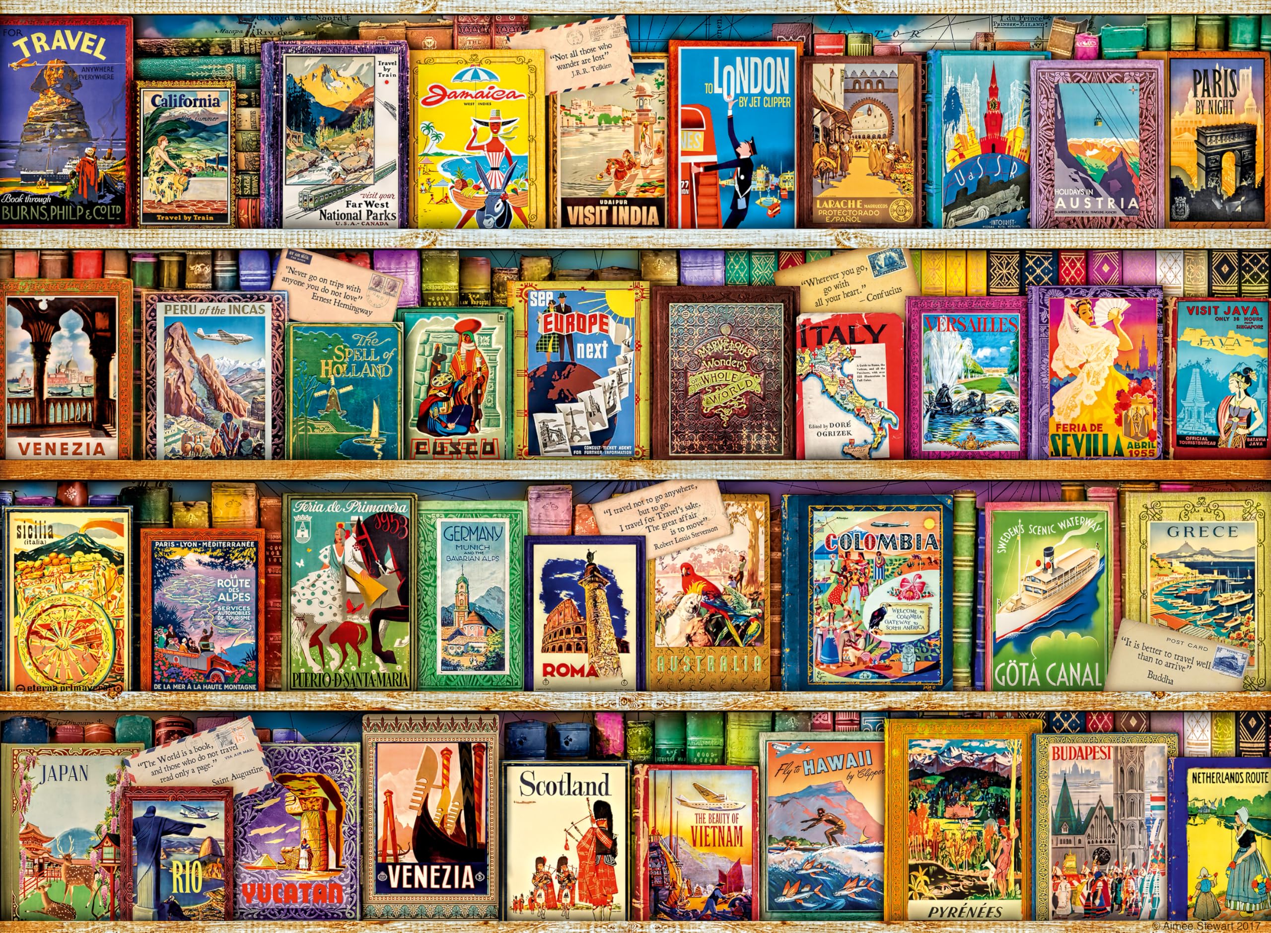 Ravensburger Vintage Library 500 Piece Jigsaw Puzzle for Adults and Kids Age 10 Years Up