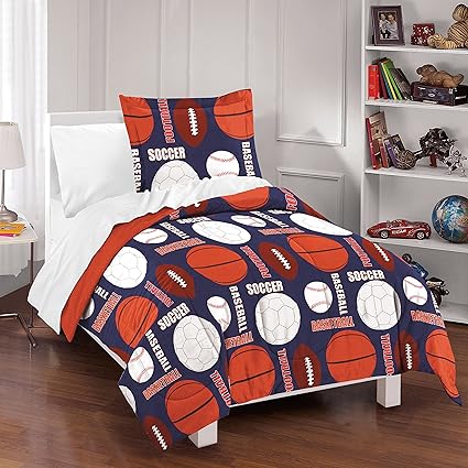 Amazon Com Dream Factory All Sports Comforter Set Full Queen