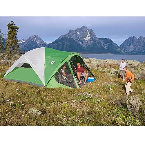 Coleman Evanston Screened Camping Tent, 6/8 Person Weatherproof