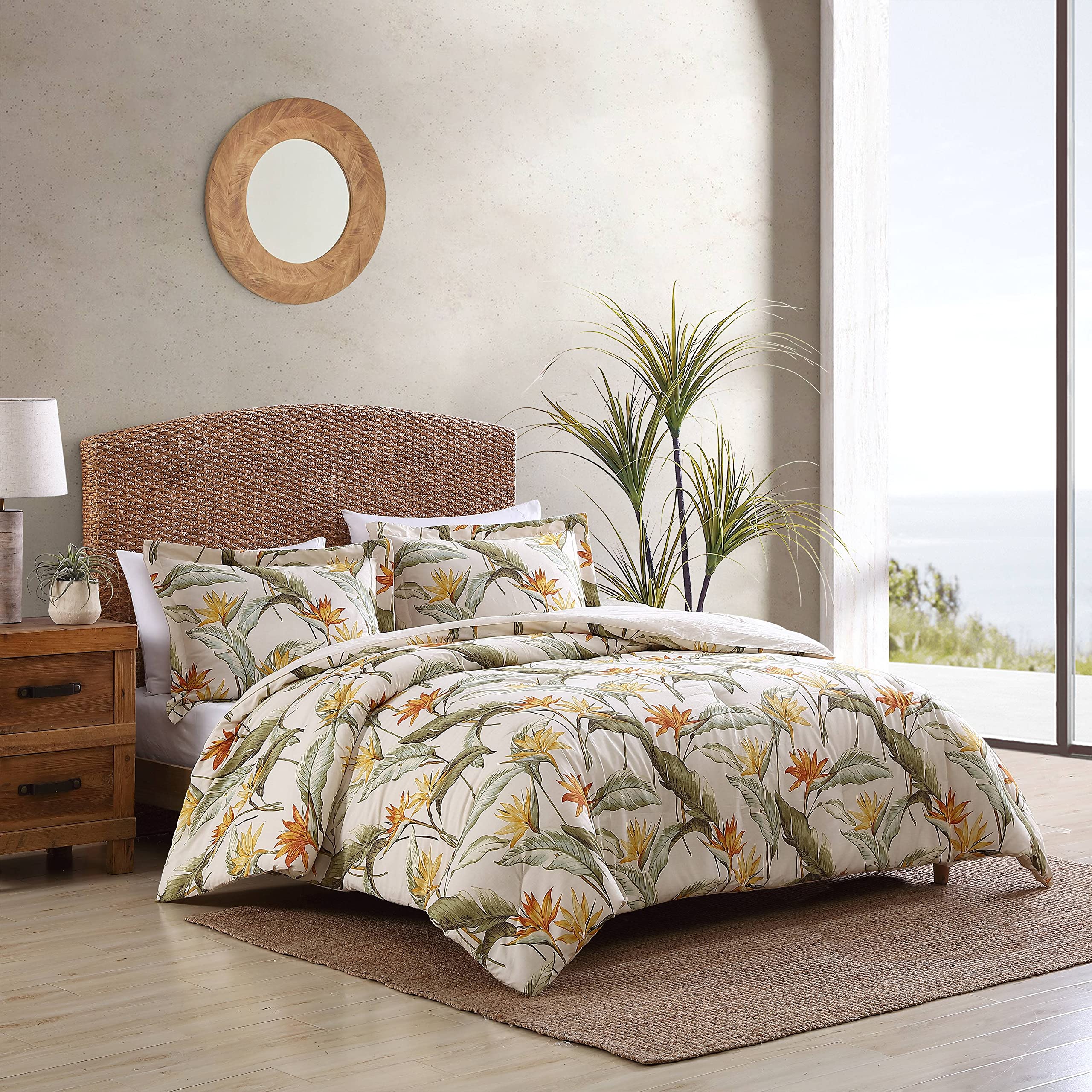 Photo 1 of Tommy Bahama - Queen Duvet Cover Set, Cotton Bedding with Matching Shams & Button Closure, All Season Home Decor (Bakers Bluff Blue, Queen)