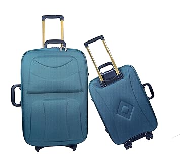 New Jersey Travellers {POLYESTER SOFTSIDED SUITCASE} Bottle Green (24+20) Set of 2