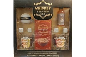 MODERN GOURMET FOODS Whiskey Serving Set with Smoked Honey Whiskey Topper and Bourbon Peanuts