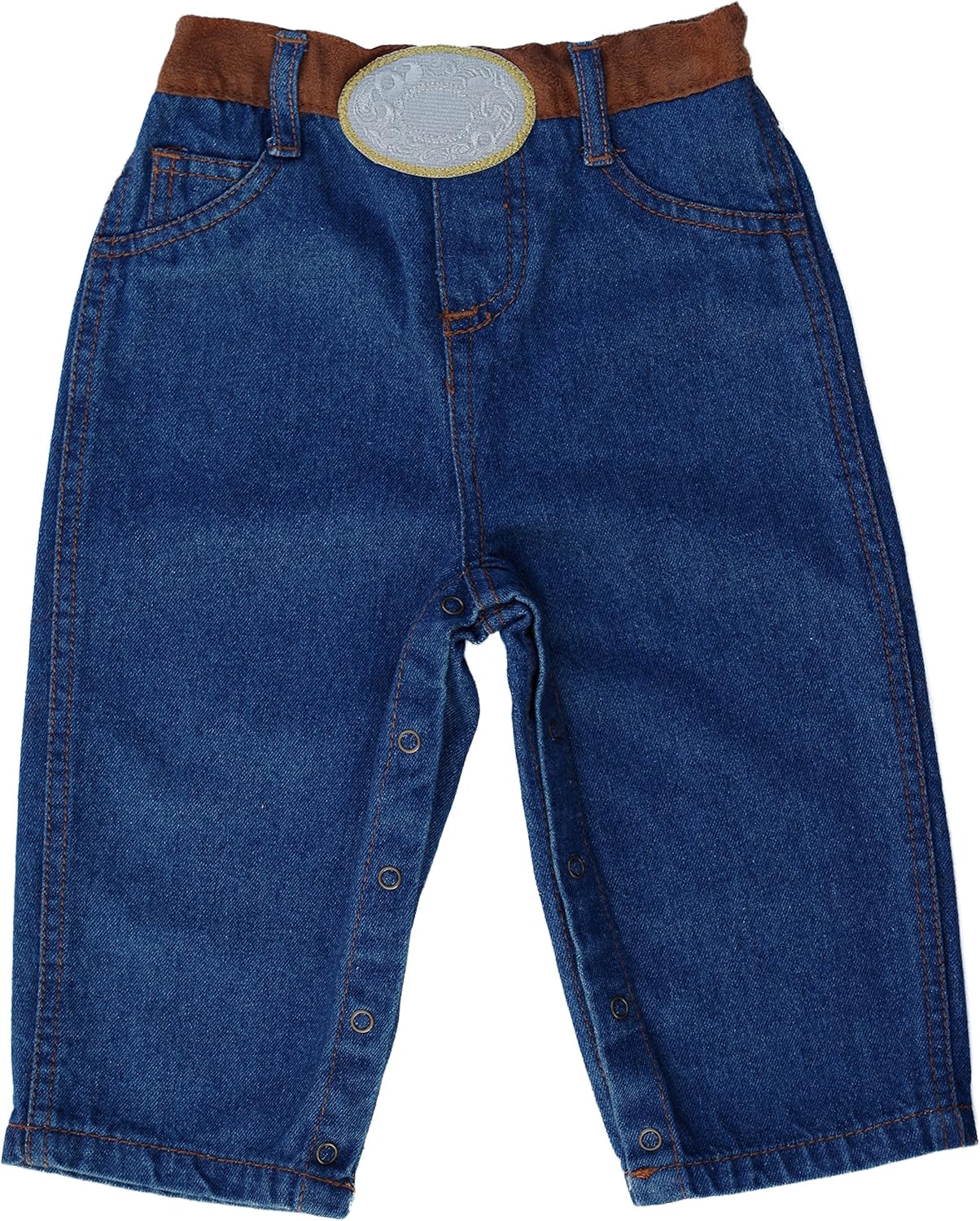 4Rodeo Western Oval Buckle Jeans for Infant Baby Toddler: Clothing