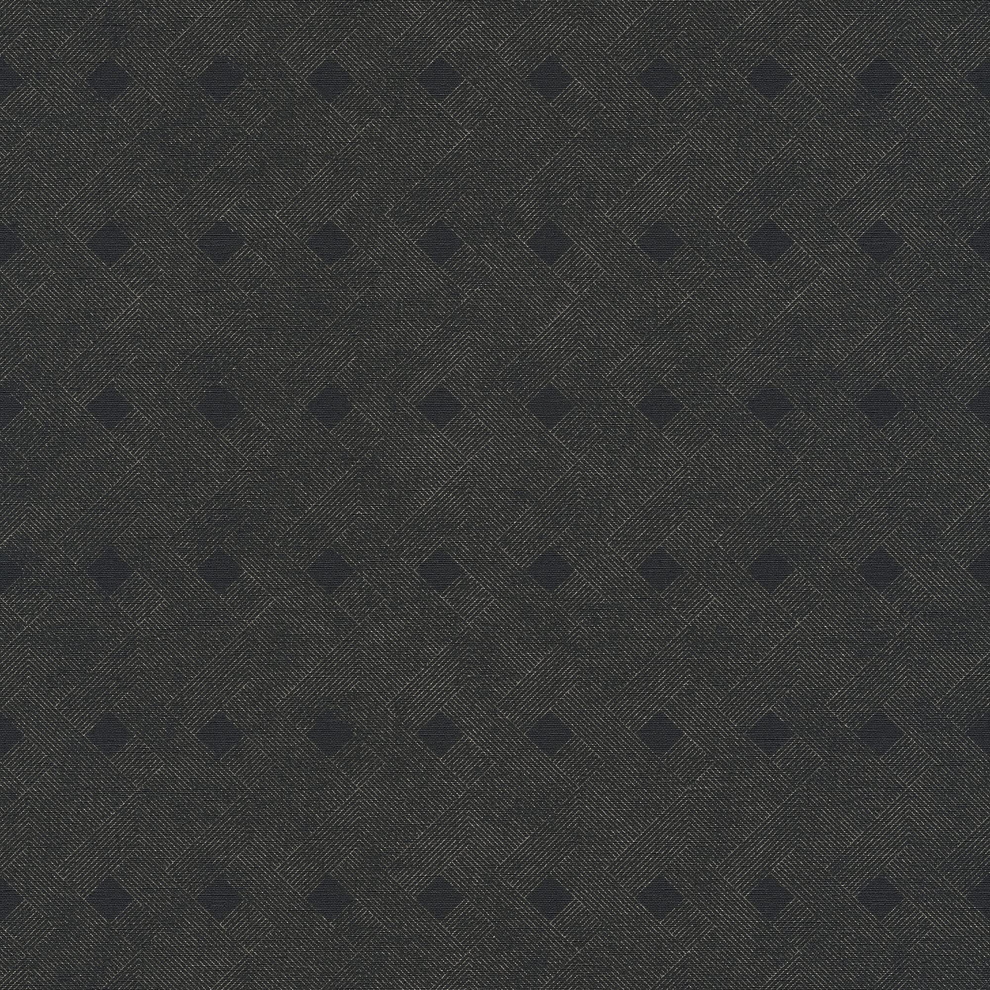 Galerie HV41056 Havana Geometric Weave Wallpaper, Black/Silver, 10.05m x 53cm