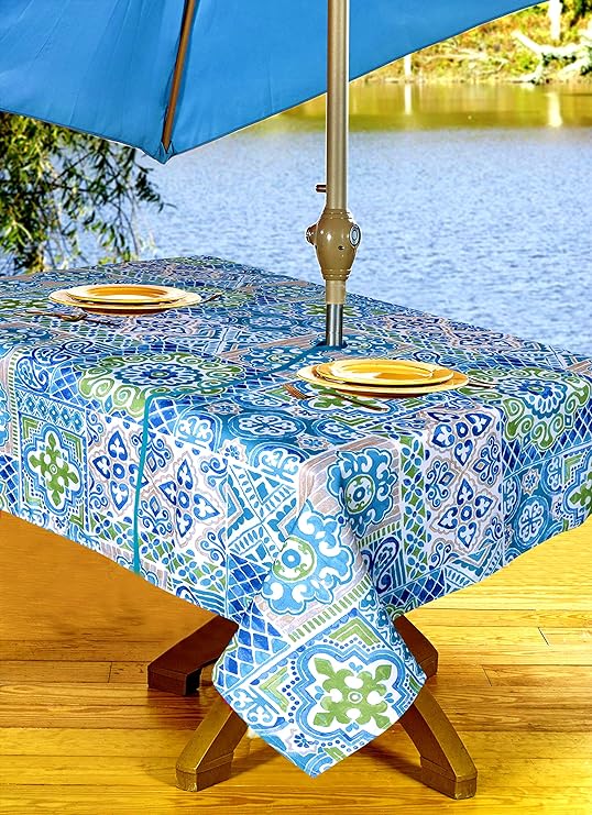 60 Round Patio Table With Umbrella Hole Amazon Com Lamberia Round