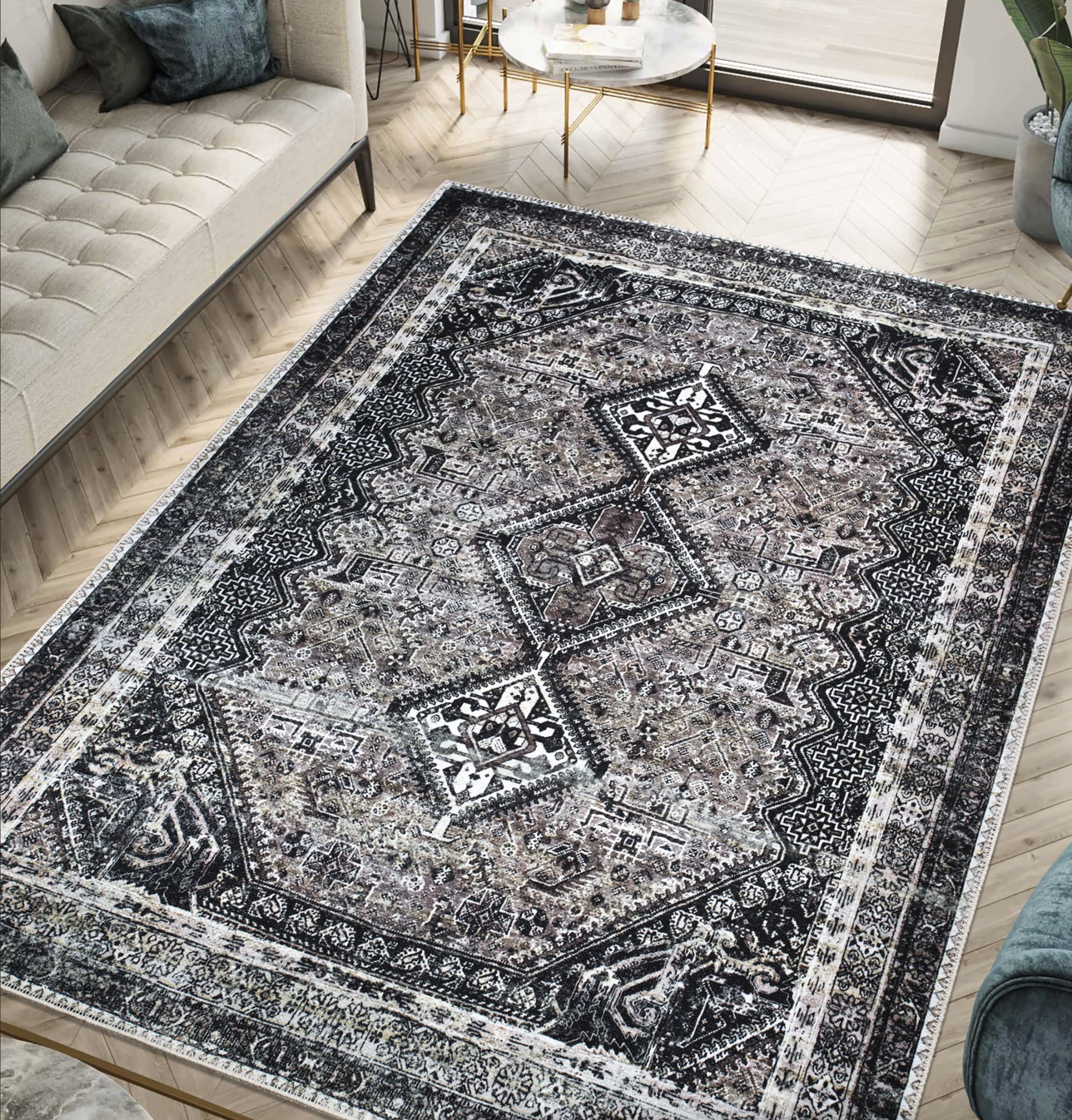 Keen Home Design 3x5 Rug - Machine Washable Entry Rug with Non-Slip ...