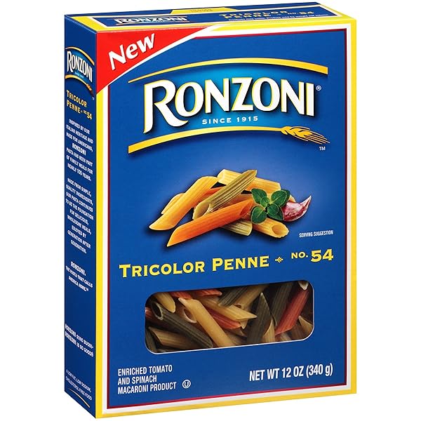 RONZONI TRICOLOR PENNE NON GMO 12 OZ. PACK...