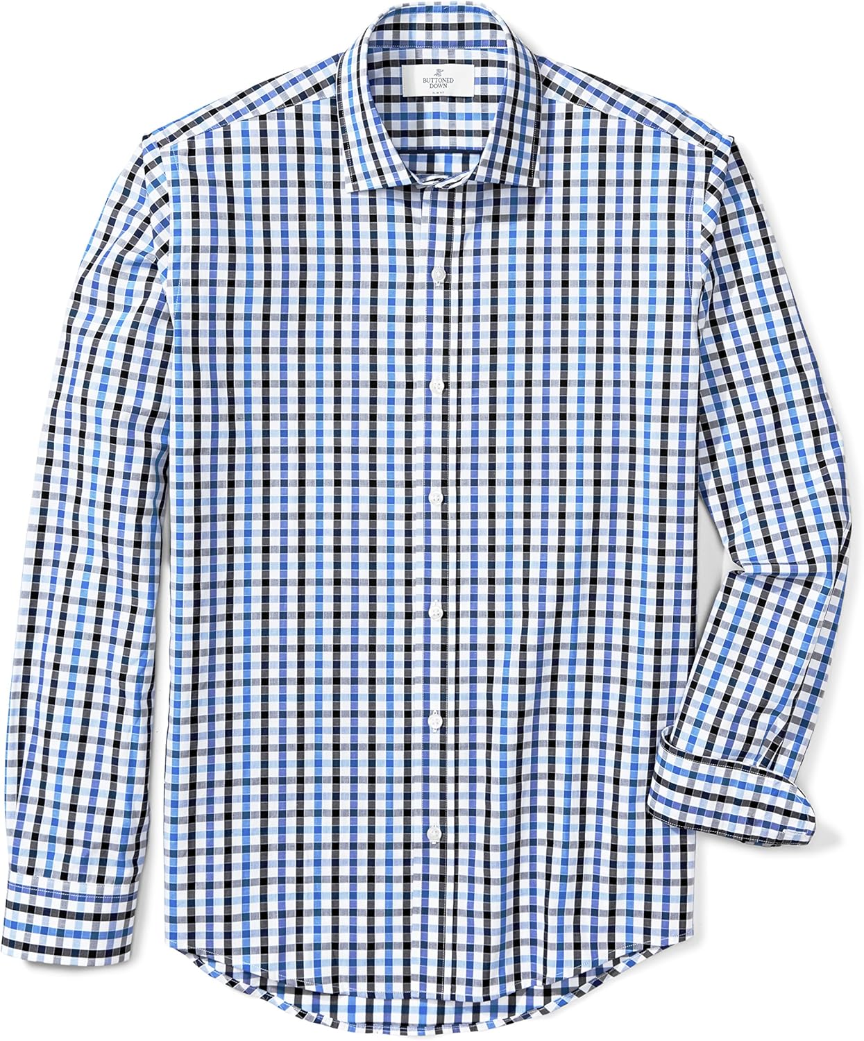  Brand - BUTTONED DOWN Men's Slim Fit Spread-Collar Supima Cotton Dress Casual Shirt: Clothing