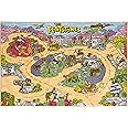 KC Cubs | The Flintstones TM Car Road Play Area Rug Educational Learning & Game Area Rug Carpet for Kids and Children Bedrooms and Playroom