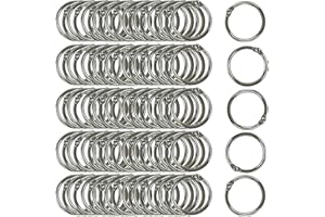 Clipco Book Rings Small 1-Inch Nickel Plated Metal (100-Pack)