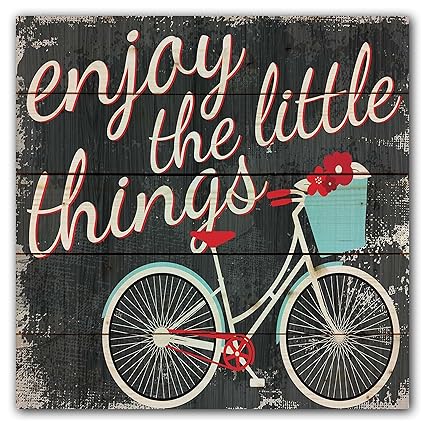 Print Ocean Enjoy The Little Things Wall Sign (Wooden, 30 cm x 30 cm) (12x12)