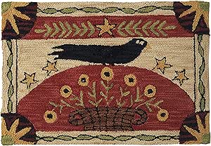 Amazon.com: Park Designs Folk Crow Hooked Rug 24X36, 24 x 36: Furniture ...