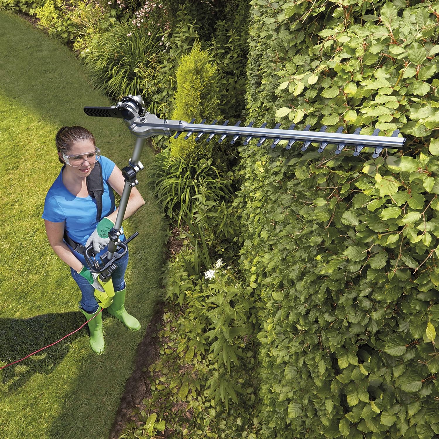 Super Saturday Garden Gear Electric Telescopic Extendable Hedge Trimmer