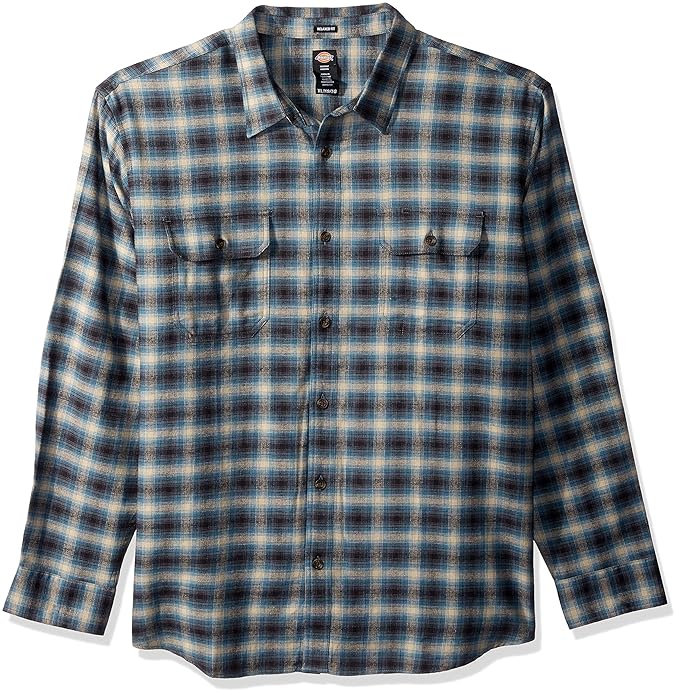 Buy Dickies Men's Long Sleeve Relaxed Fit Flannel Shirt, at Amazon.in