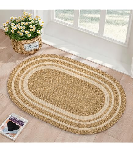 Amazon.com: SAFAVIEH Braided Oval Rug 5x8, Multi BRD166A : Home
