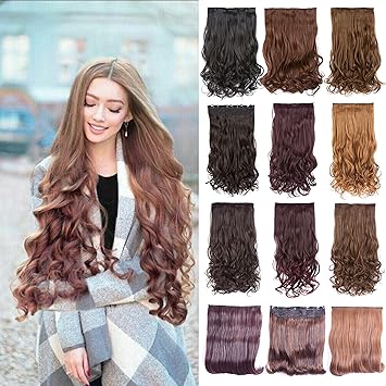 Originea 22 Inches 55cm One Piece Long Curly Hair Extensions 3 4