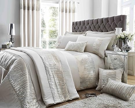 Oyster Antoinette Sequin Bedding Sets Double Duvet Sets 200cm X