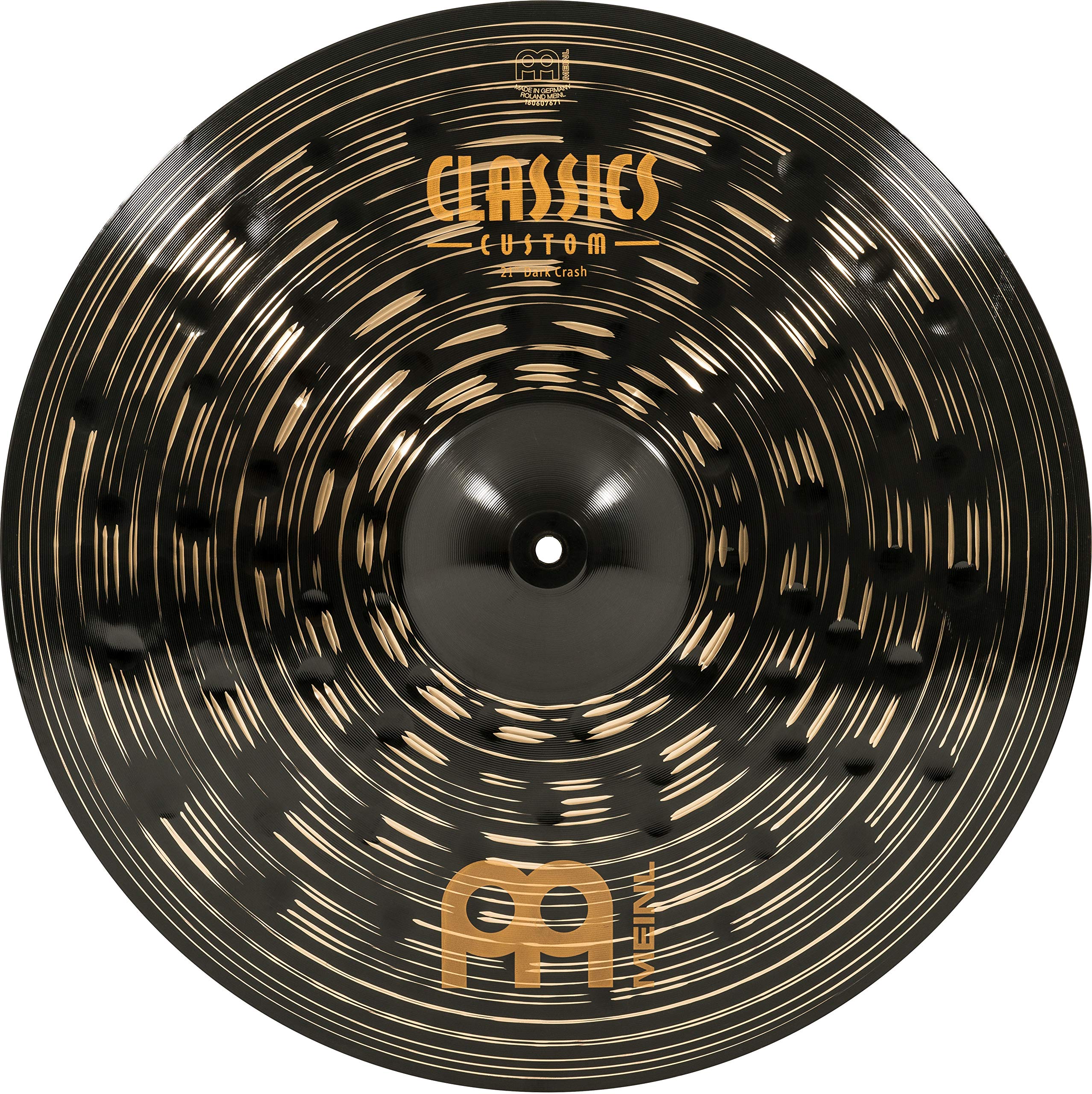 Meinl Cymbals Classics Custom Dark Crash Cymbal 21 inch (Video) for Drum Set (53,34cm) B12 Bronze, Dark Finish, Made in Germany (CC21DAC) — image 1