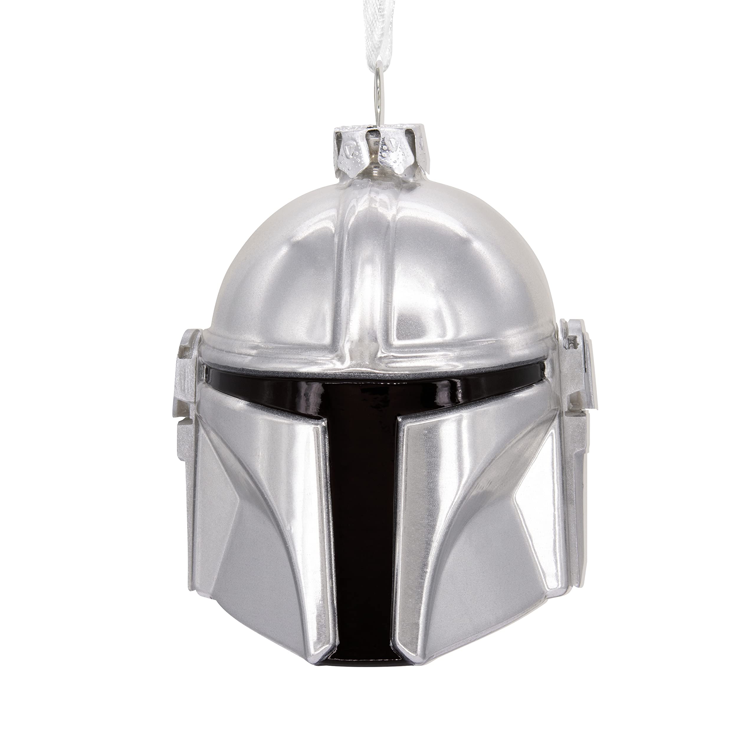 Hallmark Star Wars: The Mandalorian Helmet Christmas Ornament, Blown Glass