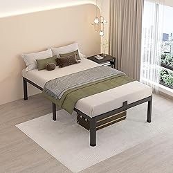 MAF 14 Inch Twin Metal Platform Bed Frame with