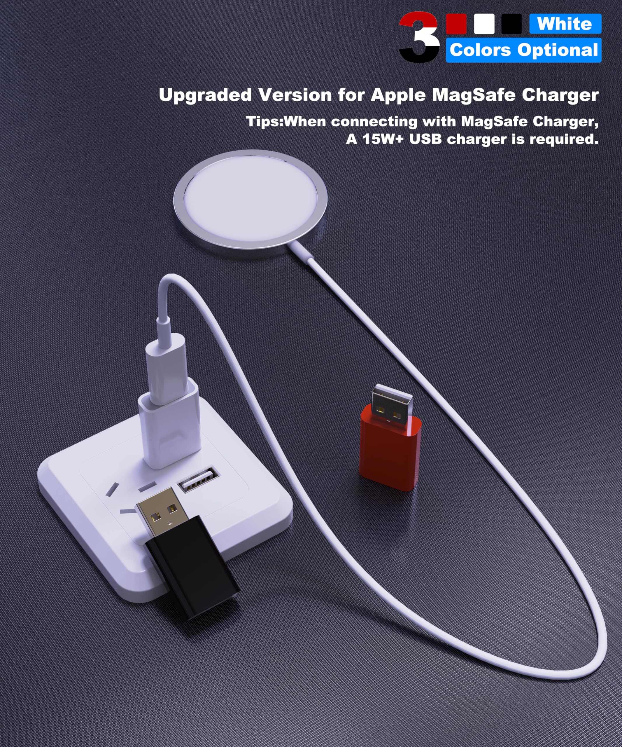 USB to USB C Adapter for iPhone Air 17 [Mfi Certified],USB-C Female to USB Male Charger Converter for Apple MagSafe Watch 10/9/8/7/SE/Ultra,Car,iPhone 16 15 Mini Pro Max,Galaxy,Pixel,CarPlay