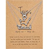 PANTIDE 3Pcs Constellation Zodiac Layer Necklaces for Women Girls, Retro 14K Gold Plated 12 Constellation Pendant Necklace Exquisite Letter Horoscope Old English Zodiac Sign Jewelry Birthday Gift