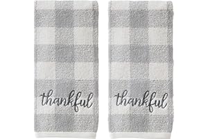 SKL Home by Saturday Knight Ltd. Thankful Plaid Hand Towel (2-Pack), Gray