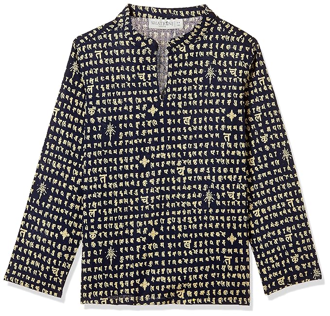 Blue by Fbb Boys' Shirt Synthetic Kurta