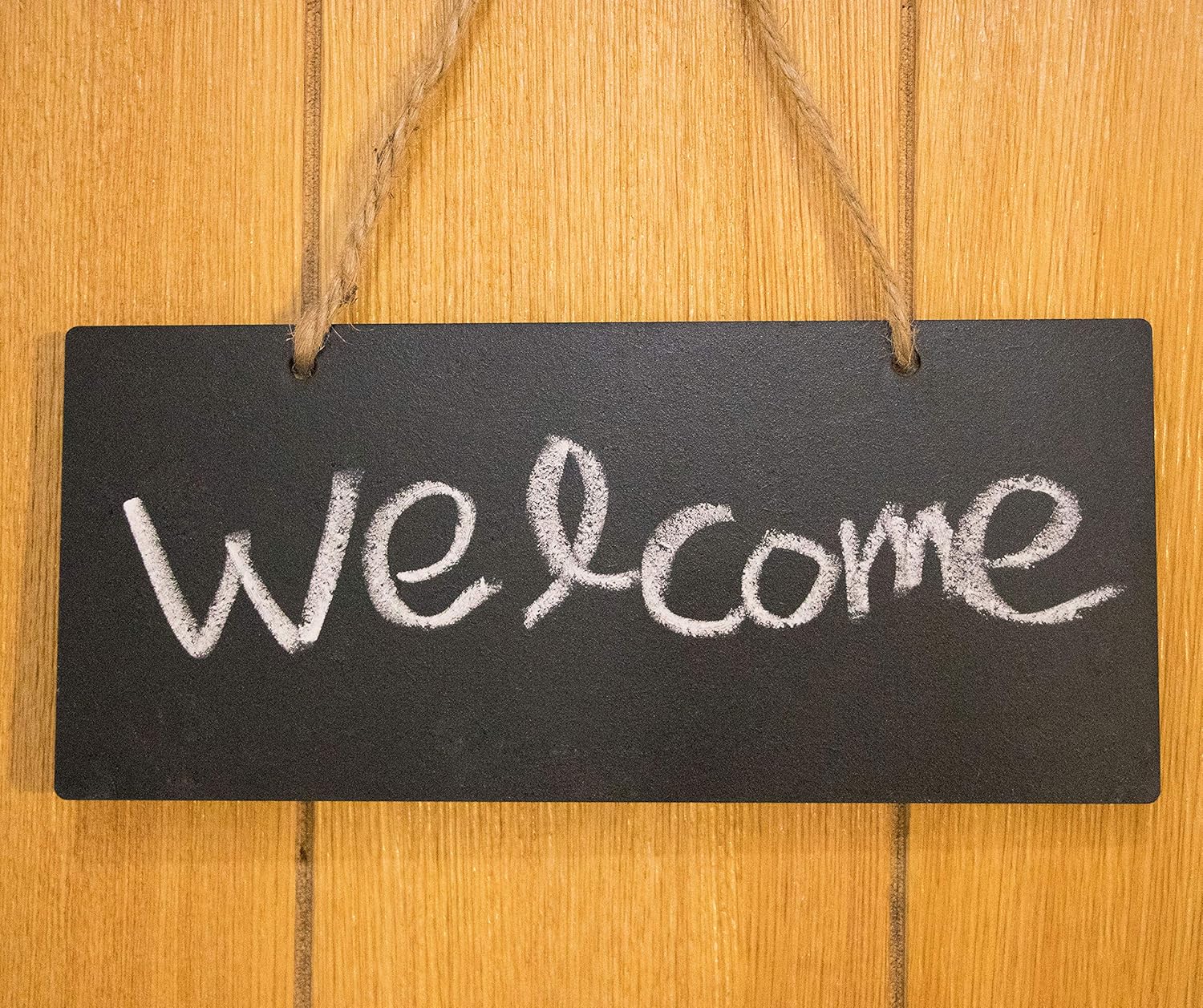 Juvale Hanging Chalkboard Sign - 6-Pack Double Sided Reusable Chalk Board Signs, Blackboard Message Board Plaque Stores, Home Decor, Wedding, Rectangle, 7 x 3 x 0.1 Inches: Home & Kitchen