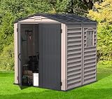 Duramax StoreMate PLUS 6x6 Plastic Garden Shed with Heavy-Duty Floor Dark Grey view 2