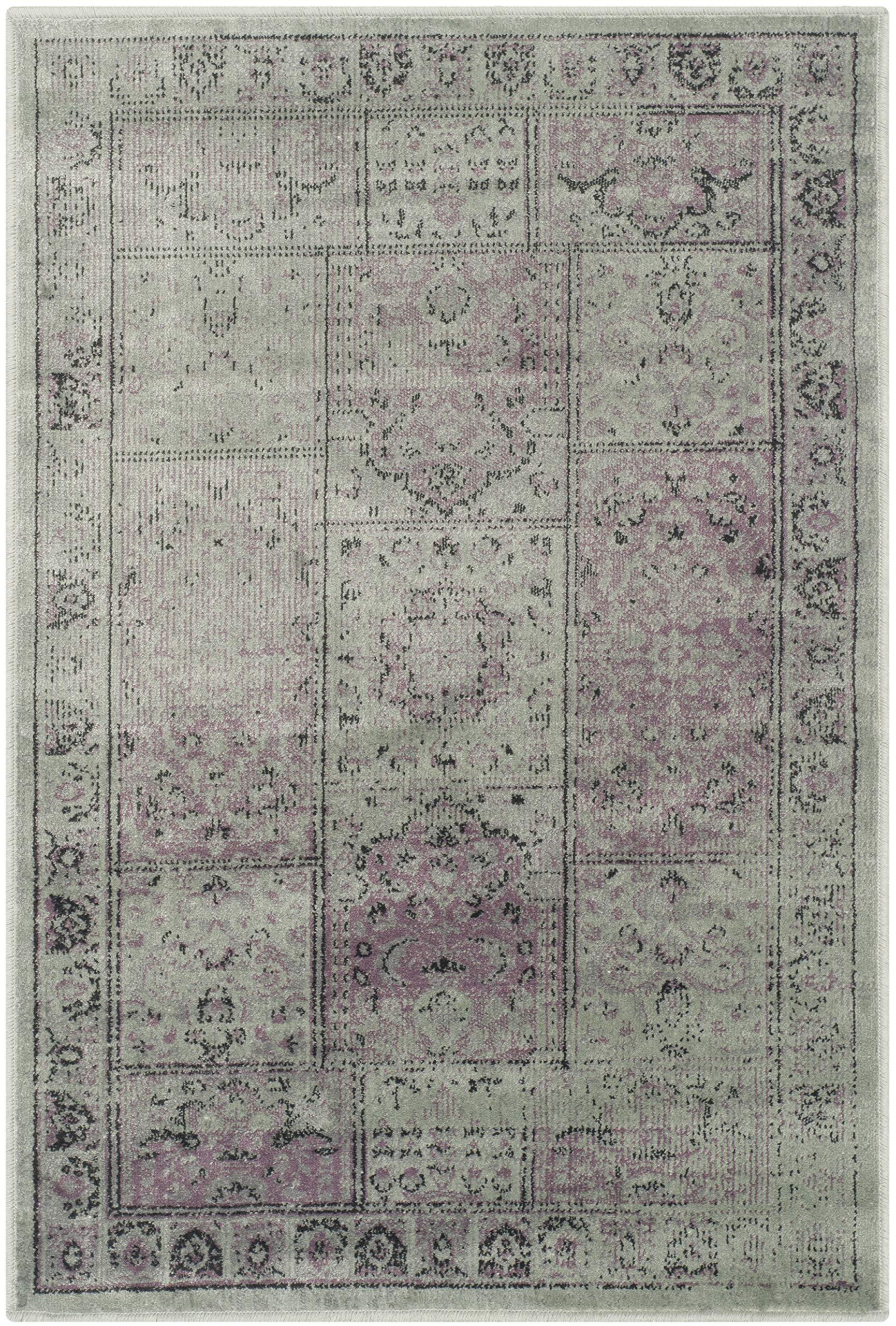 Safavieh Traditional Indoor Woven Rectangle Area Rug, Vintage Collection, VTG127, in Amethyst / Dark Grey, 99 X 170 cm for Living Room, Bedroom or Any Indoor Space — image 1