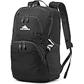 High Sierra Swoop Backpack with Laptop Pocket + Tablet Sleeve, Fits most 17” Laptops, 30L, Black