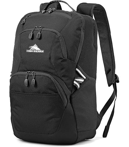 High Sierra Swerve Pro Backpack with Laptop Pocket + Tablet Sleeve, Fits most 17” Laptops, 27L, Black
