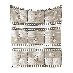 Ambesonne Numbers Throw Blanket, Vector Style