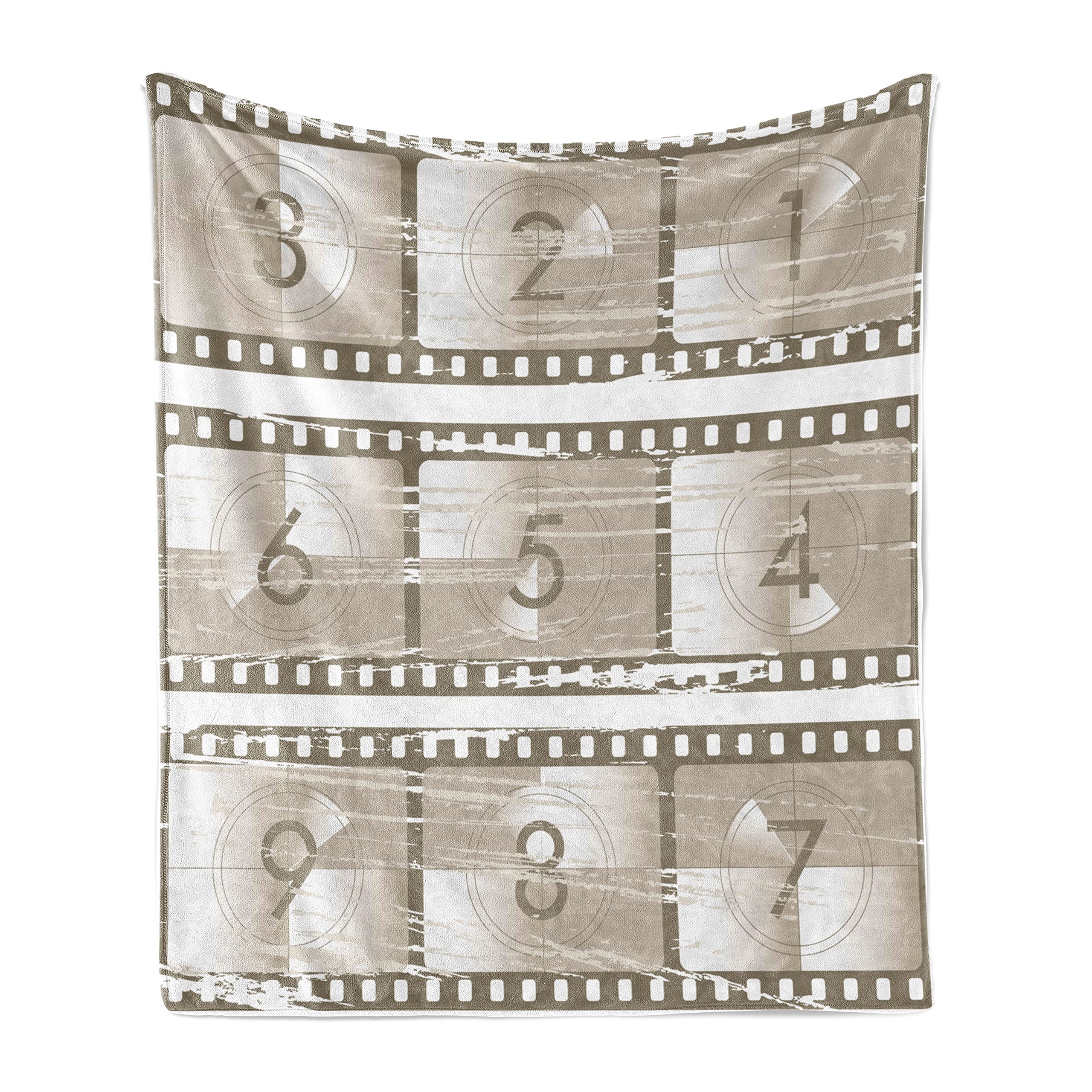 Ambesonne Numbers Throw Blanket, Vector Style