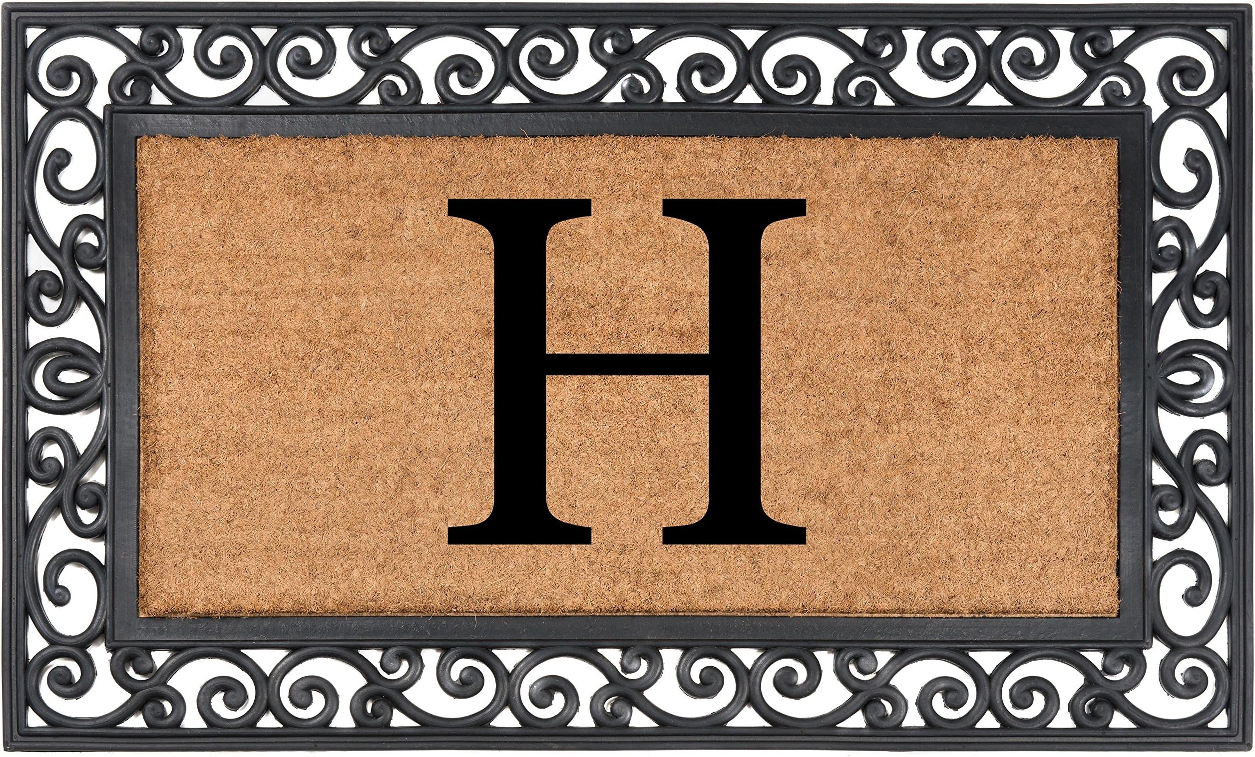 Nance Industries YourOwn Monogrammed Rubber Welcome Mat, 24" x 39"