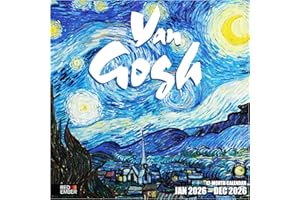 RED EMBER Vincent van Gogh 2026 Wall Calendar 12 Month | 12" x 24" Open | Thick & Sturdy Paper | Giftable | Calendar 2026