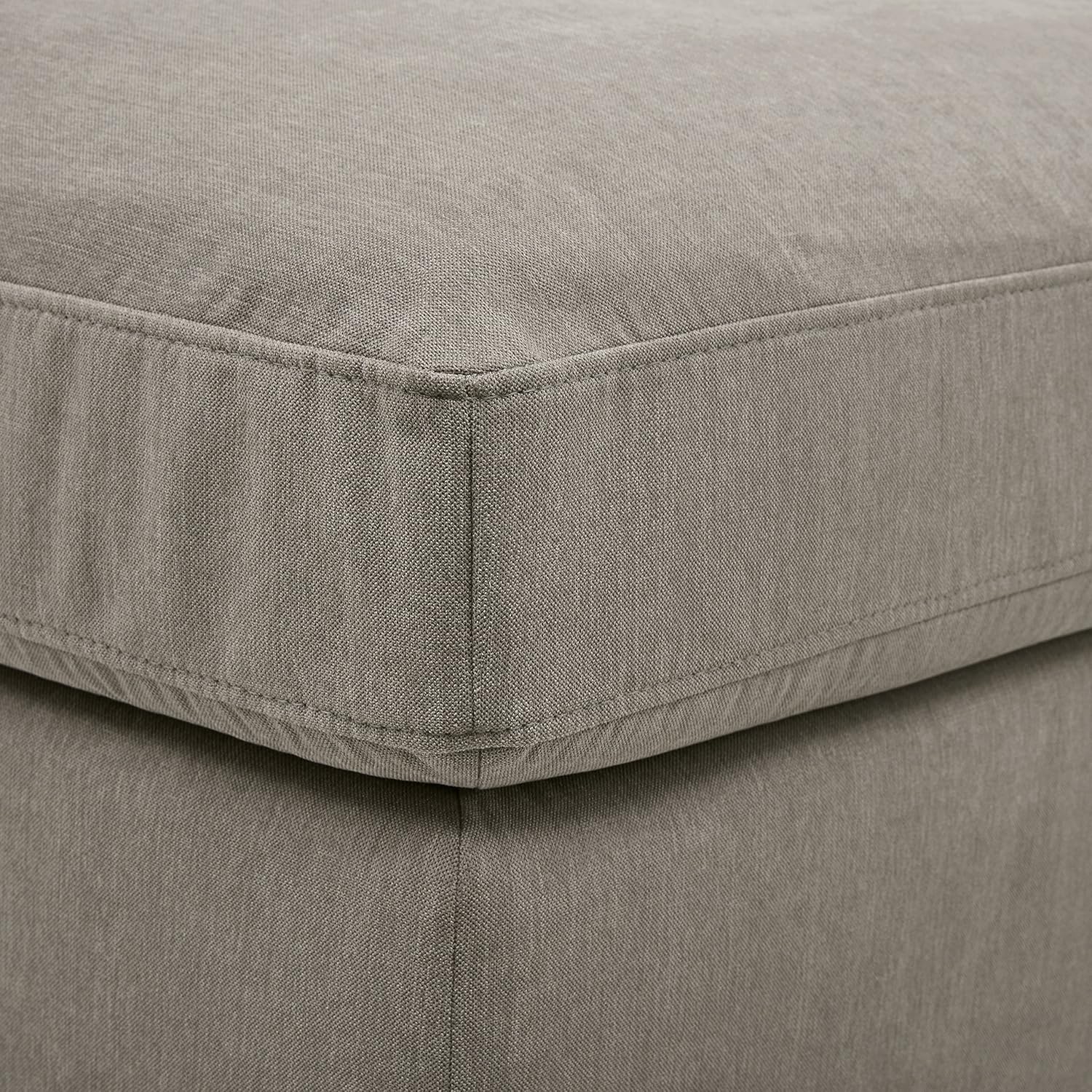 Brand – Stone & Beam Lauren Down Filled Oversized Ottoman with Hardwood Frame, 46.5"W, Slate: Kitchen & Dining