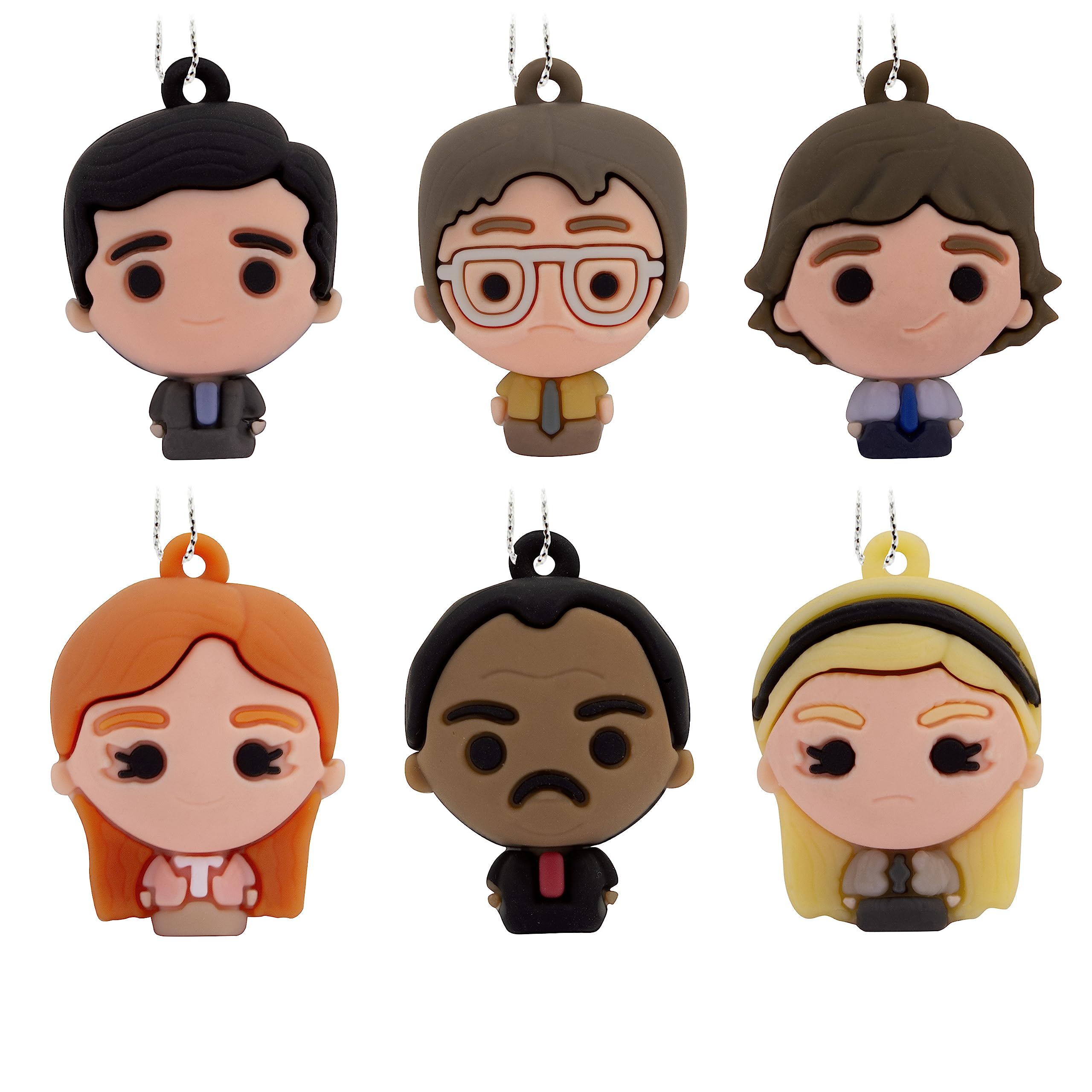 Hallmark The Office Miniature Christmas Ornaments, Set of 6, Plastic