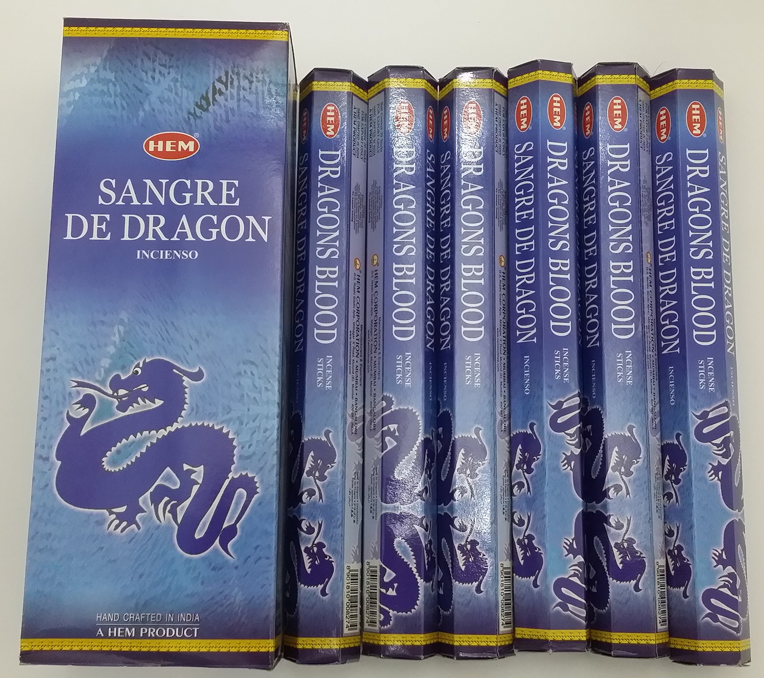 New: Hem Dragons Blood Hexa Incense Stick, 6packs X 20 Sticks= 120 Sticks