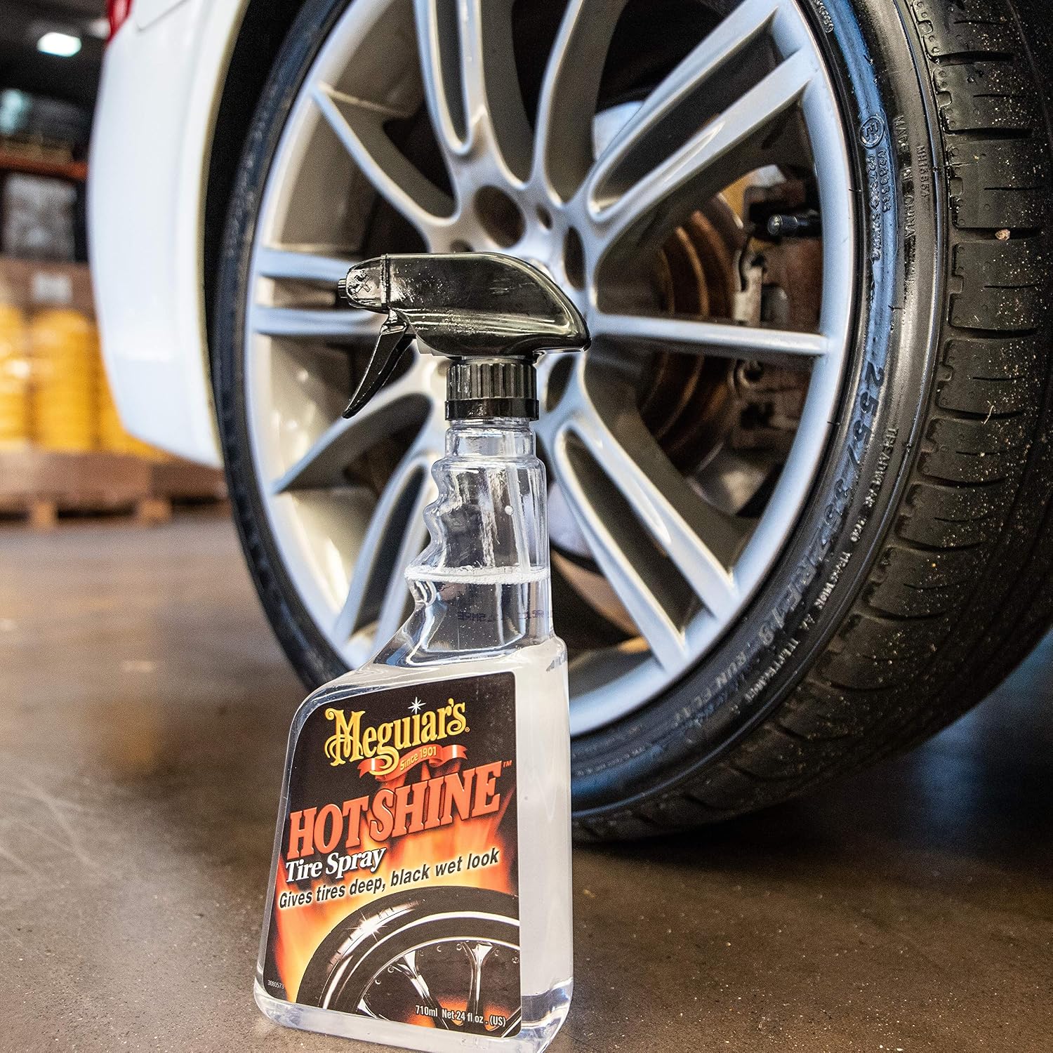 Meguiar's G12024EU Hot Shine Tire Spray Tire Dressing 710ml, 710 ml (Pack of 1) - Image 4