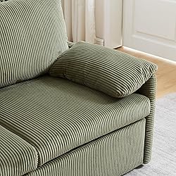 65-Inch Corduroy Loveseat Sofa with Pull Out