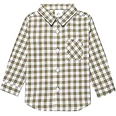 Gerber Baby and Toddler Boys Long Sleeve Button Up Plaid Shirt