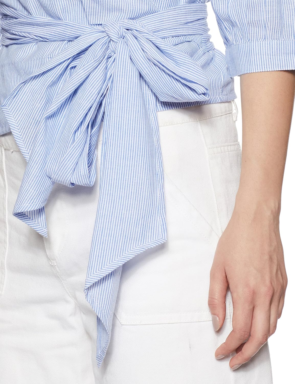 symbol amazon brand women's striped regular fit top