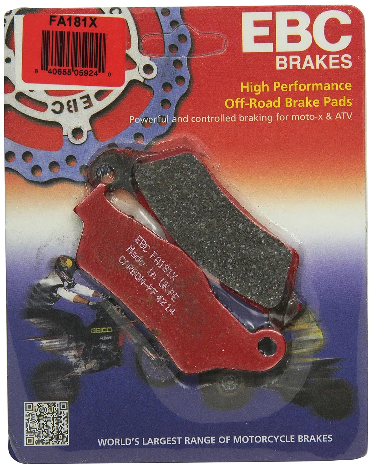 EBC Brakes FA181X Disc Brake Pad Set Automotive Motorcycle & ATV